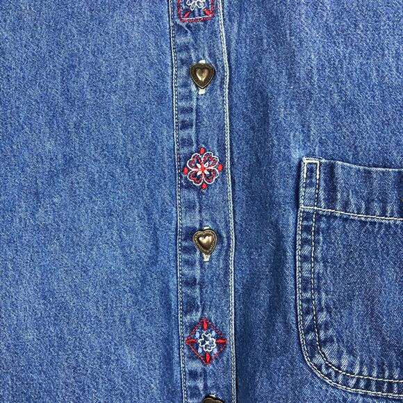 Vintage 90’s Denim Patchwork Quilt Maxi Dress - Picture 5 of 6